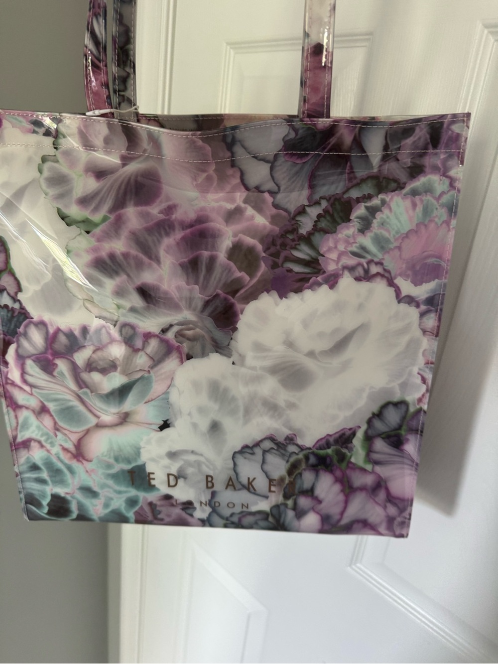 Ted Baker Floral Gloss Tote in Purple, White and Teal